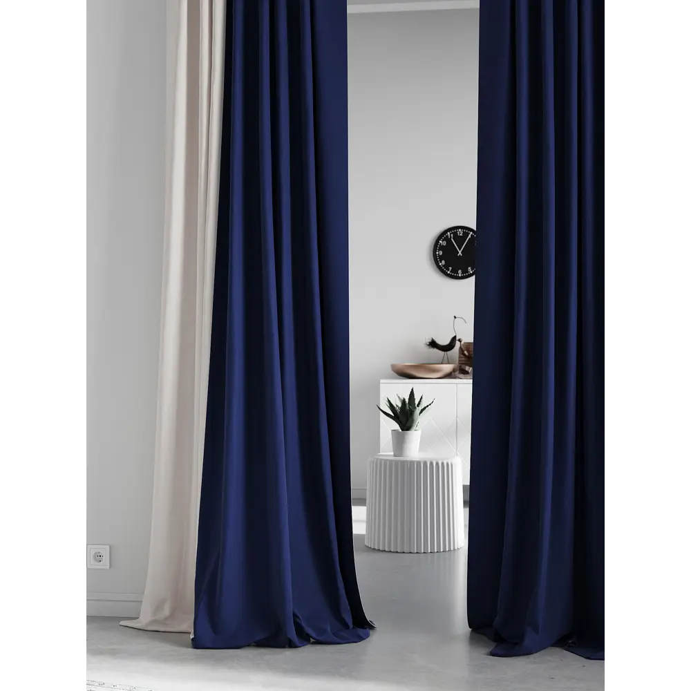 Фото 3 Комплект штор на ленте At Home Нобиус 145x240 см полиэстер цвет синий/голубой AA213622-240 Фото 3 Комплект штор на ленте At Home Нобиус 145x240 см полиэстер цвет синий/голубой AA213622-240