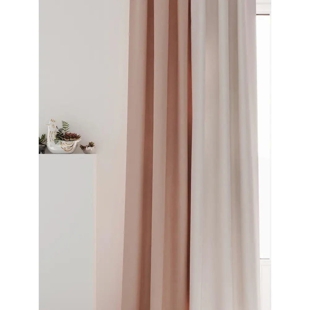 Фото 6 Комплект штор на ленте At Home Нобиус 145x270 см полиэстер цвет розовый/фиолетовый AA213519-270