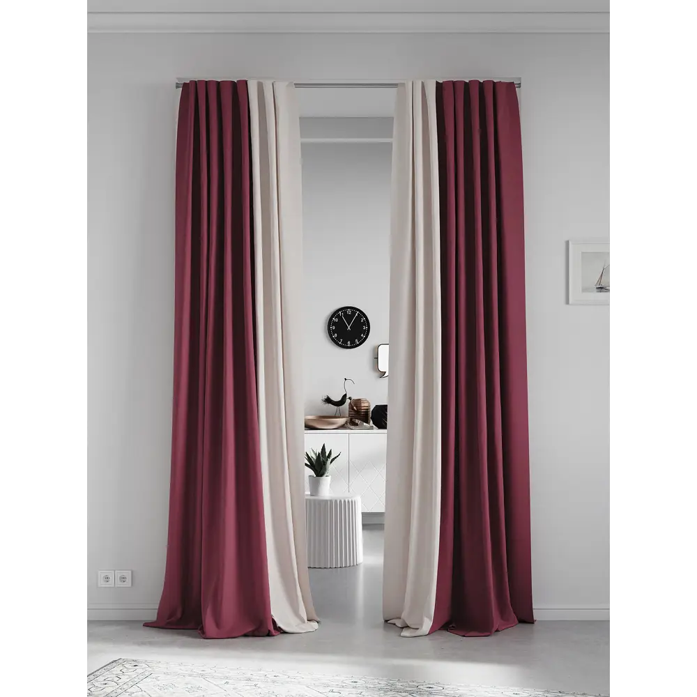 Фото 2 Комплект штор на ленте At Home Нобиус 145x270 см полиэстер цвет фиолетовый AA213600-270 Фото 2 Комплект штор на ленте At Home Нобиус 145x270 см полиэстер цвет фиолетовый AA213600-270