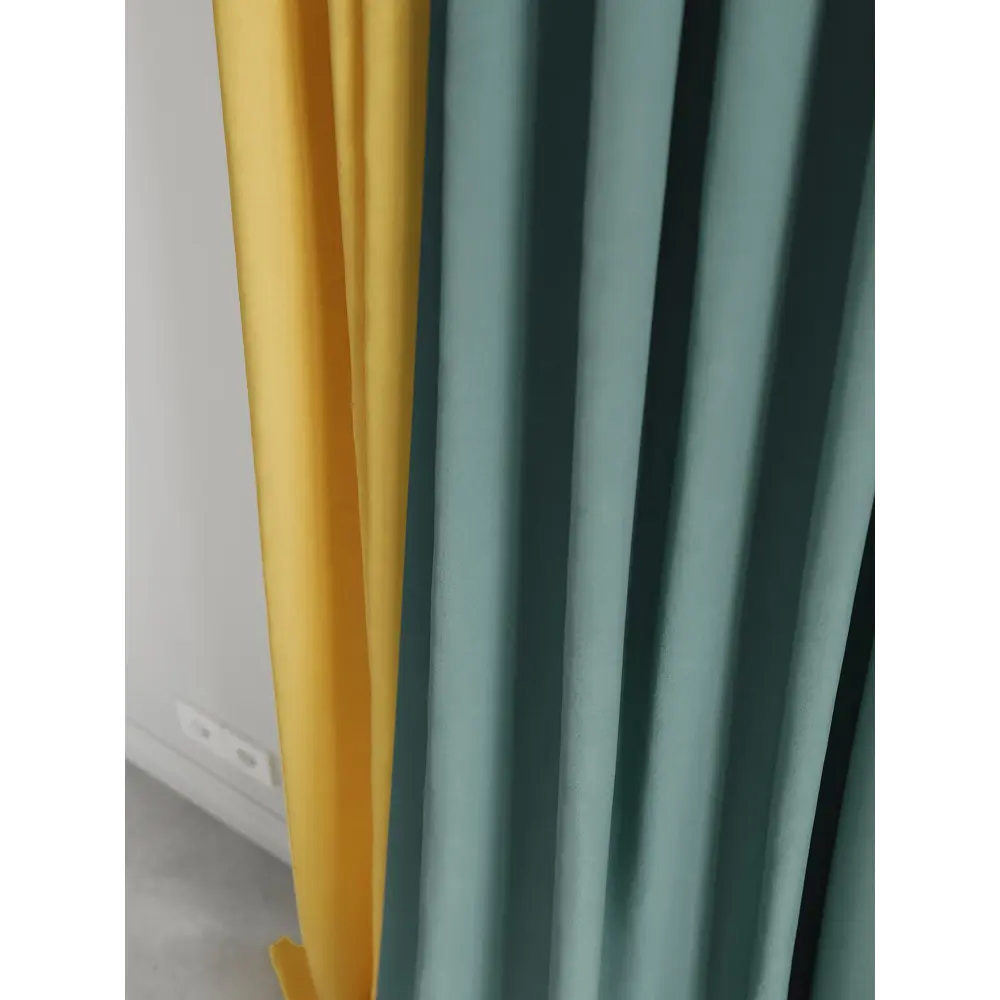 Фото 4 Комплект штор на ленте At Home Нобиус 145x340 см полиэстер цвет бирюзовый AA213638-340 Фото 4 Комплект штор на ленте At Home Нобиус 145x340 см полиэстер цвет бирюзовый AA213638-340