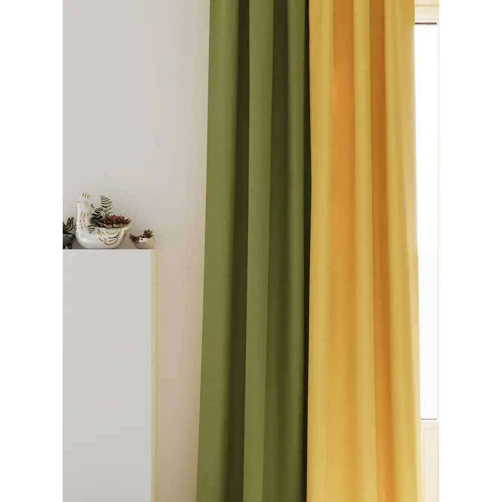 Фото 6 Комплект штор на ленте At Home Нобиус 145x240 см полиэстер цвет желтый AA213529-240 Фото 6 Комплект штор на ленте At Home Нобиус 145x240 см полиэстер цвет желтый AA213529-240