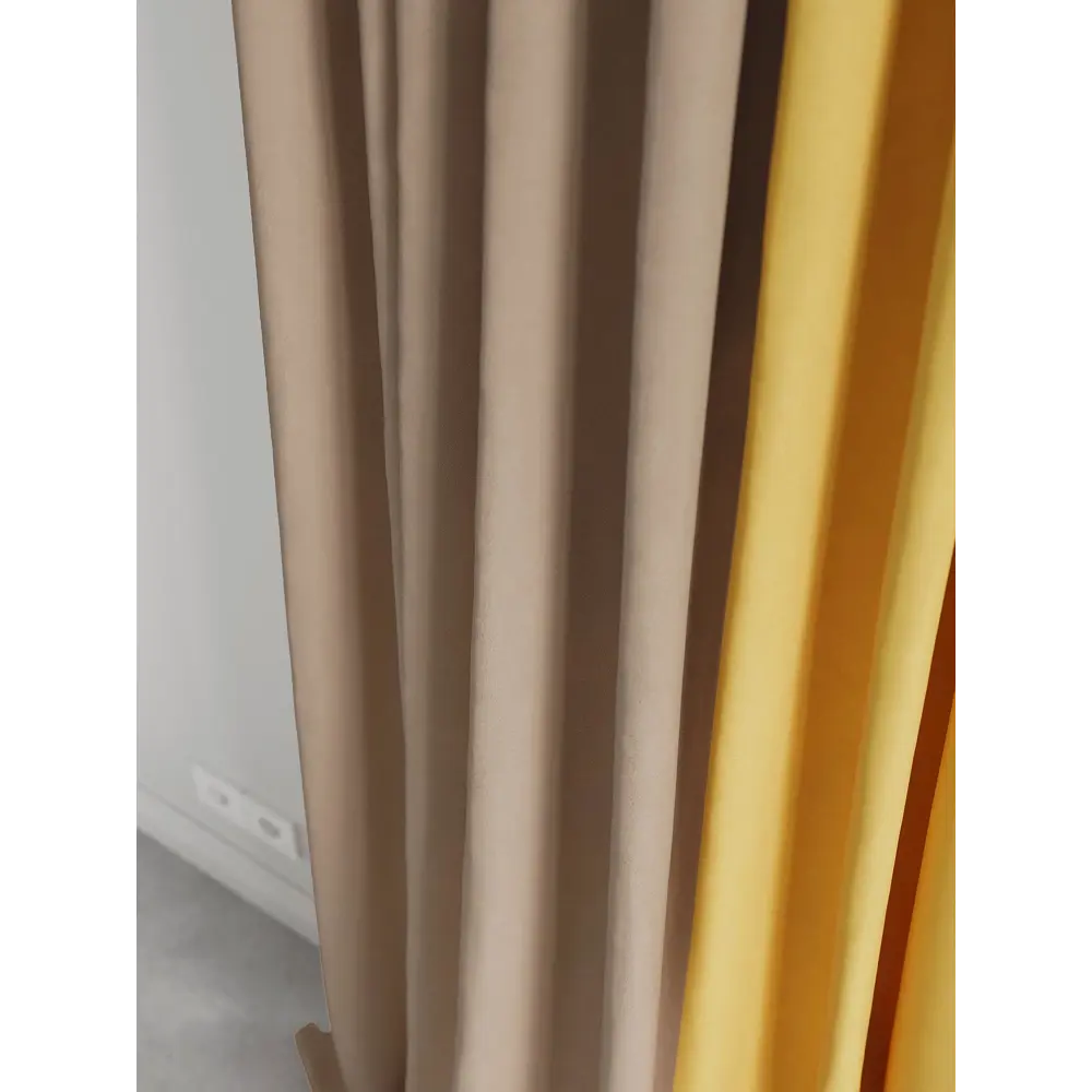 Фото 4 Комплект штор на ленте At Home Нобиус 145x240 см полиэстер цвет желтый AA213606-240