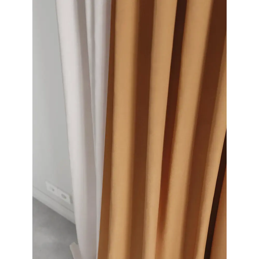 Фото 4 Комплект штор на ленте At Home Нобиус 145x290 см полиэстер цвет бежевый AA213618-290