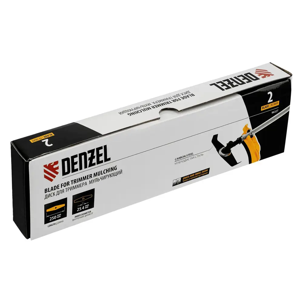 Фото 6 Диск для триммера Denzel мульчирующий 250 x 25.4 толщина 2.5 мм 2 лезвия Фото 6 Диск для триммера Denzel мульчирующий 250 x 25.4 толщина 2.5 мм 2 лезвия
