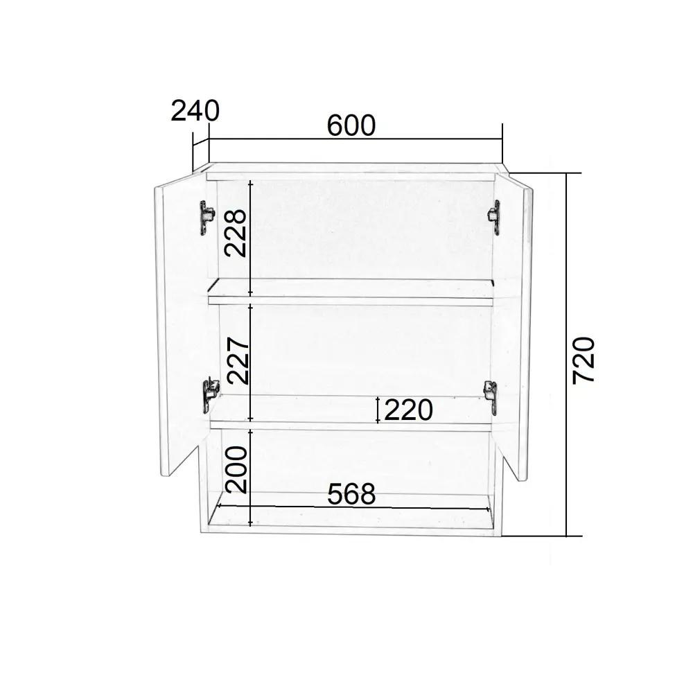Фото 8 Шкаф подвесной Topline Vg tlvg-60sr 60x72см цвет белый Фото 8 Шкаф подвесной Topline Vg tlvg-60sr 60x72см цвет белый