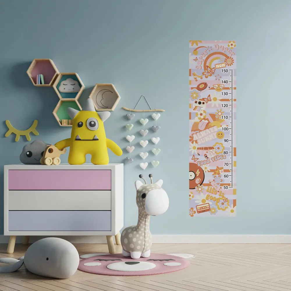 Фото 3 Ростомер детский наклейка на стену Onprint Sunny оранжевый 40x150 см Фото 3 Ростомер детский наклейка на стену Onprint Sunny оранжевый 40x150 см