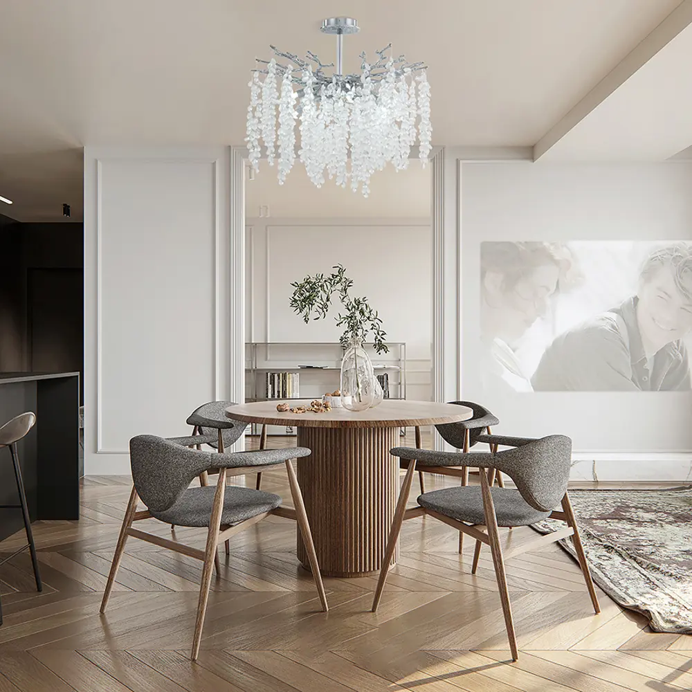 Фото 2 Люстра на штанге Arte milano Веточки 425006 8 ламп 16 м² цвет хром Фото 2 Люстра на штанге Arte milano Веточки 425006 8 ламп 16 м² цвет хром