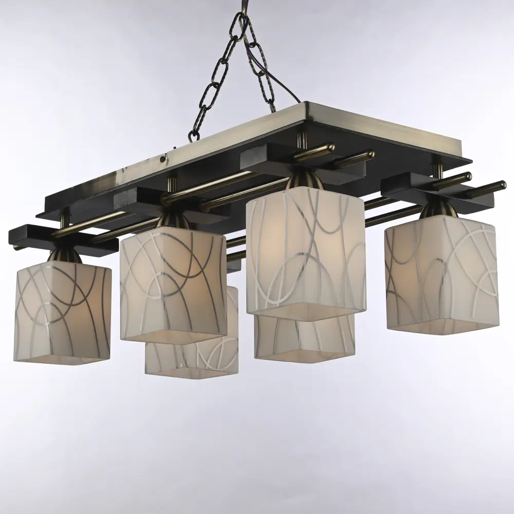 Фото 2 Люстра потолочная Arte perfetto luce 52820 6 ламп 15 м² цвет бронза Фото 2 Люстра потолочная Arte perfetto luce 52820 6 ламп 15 м² цвет бронза