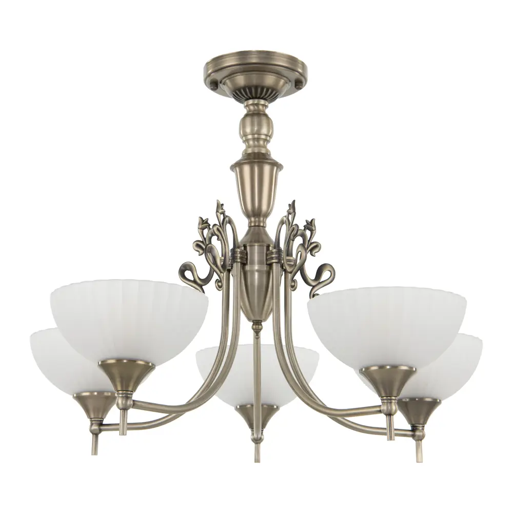 Фото Люстра потолочная Arte perfetto luce 376299 5 ламп 10 м² цвет бронза