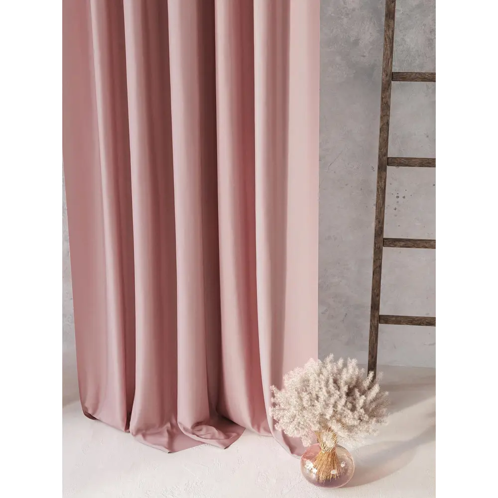 Фото 3 Комплект штор на ленте At Home Блэки 150x270 см блэкаут цвет розовый AA213036