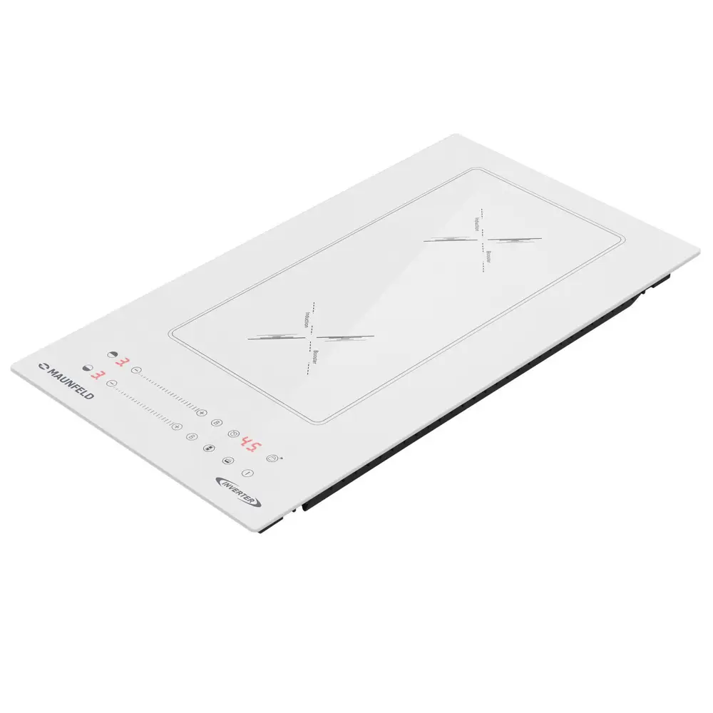 Фото 3 Индукционная варочная панель Maunfeld CVI292S2BWHA Inverter 29 см 2 конфорки цвет белый Фото 3 Индукционная варочная панель Maunfeld CVI292S2BWHA Inverter 29 см 2 конфорки цвет белый
