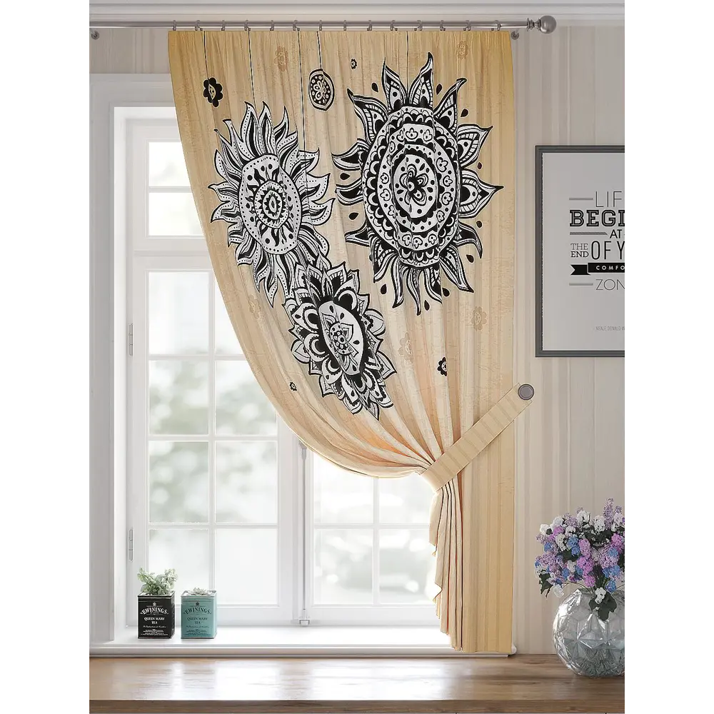 Фото 4 Штора на ленте репс Helga Лорвигнес 150x180 см цвет оранжевый HH530395