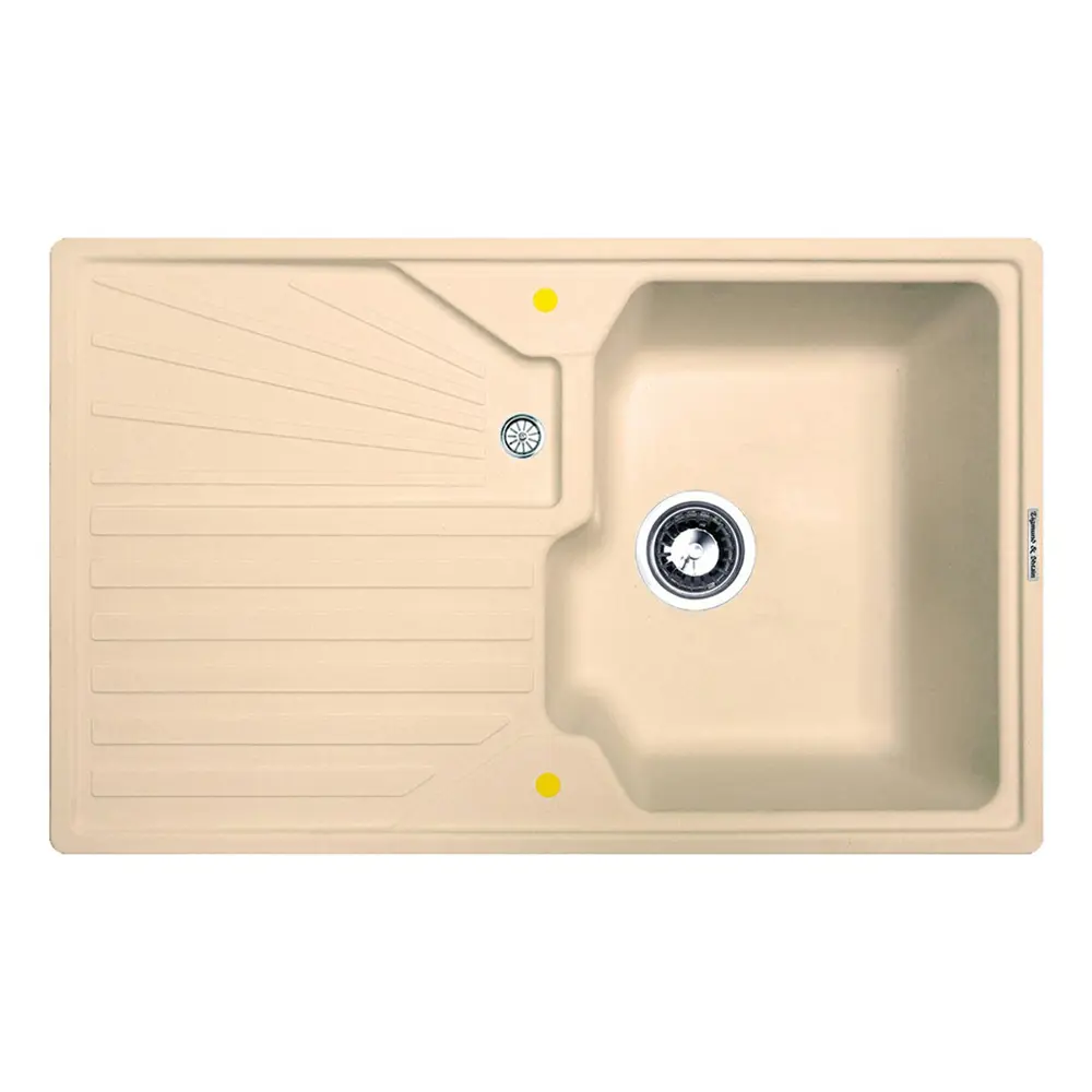 Фото Мойка для кухни врезная Zigmund & shtain Kaskade 800 50x80 см глубина чаши 17.5 см искусственный камень цвет бежевый ЦБ-00000290 Фото Мойка для кухни врезная Zigmund & shtain Kaskade 800 50x80 см глубина чаши 17.5 см искусственный камень цвет бежевый ЦБ-00000290