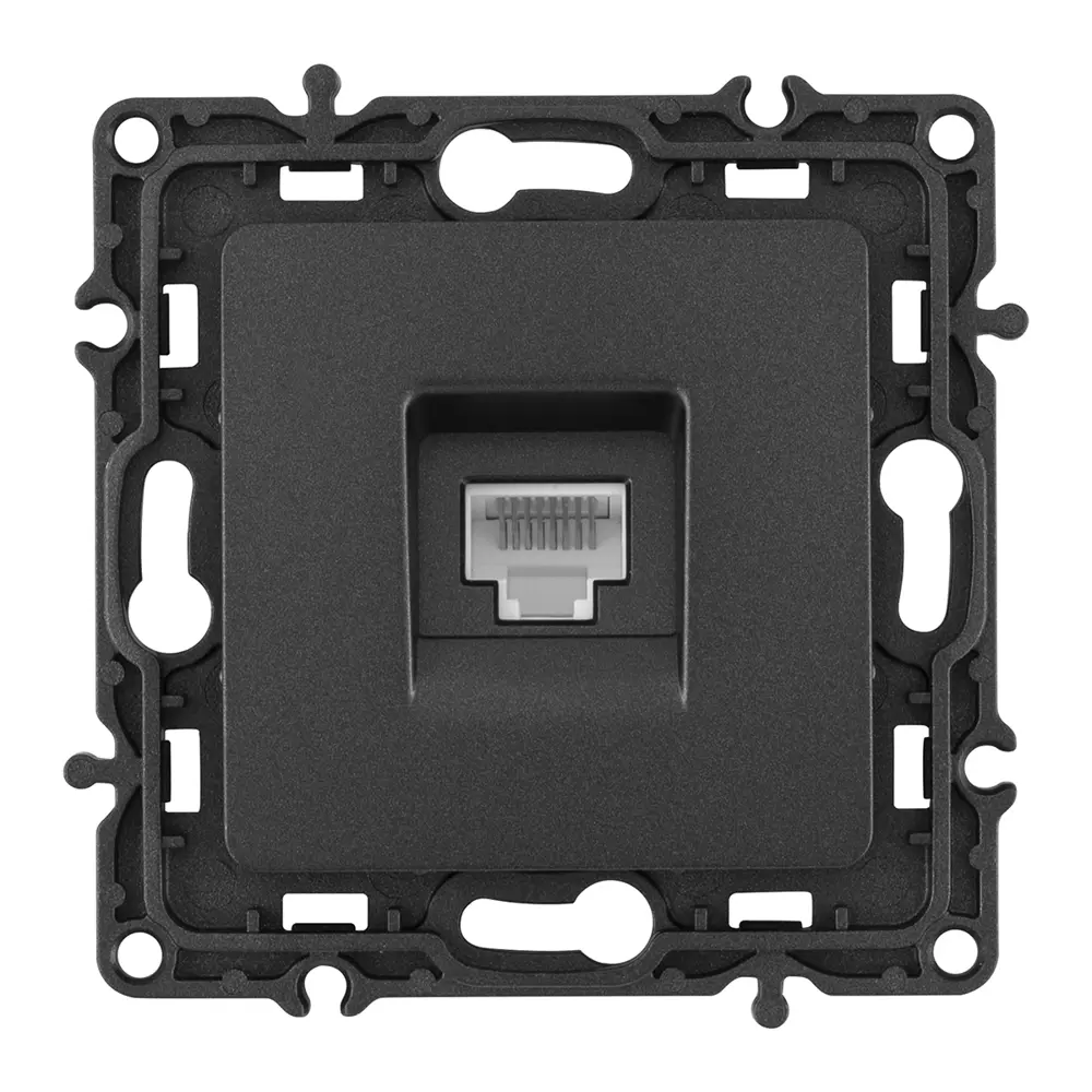 Фото 4 Розетка компьютерная встраиваемая Arte milano 385756 цвет черный Фото 4 Розетка компьютерная встраиваемая Arte milano 385756 цвет черный