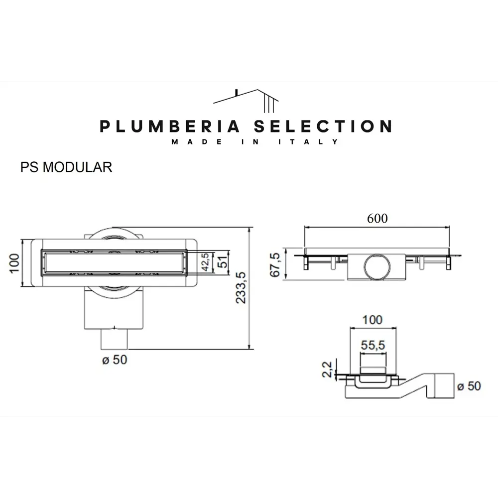 Фото 8 Трап для душа Plumberia selection PSM60NO комбинированный затвор 4x60 см нержавеющая сталь Фото 8 Трап для душа Plumberia selection PSM60NO комбинированный затвор 4x60 см нержавеющая сталь