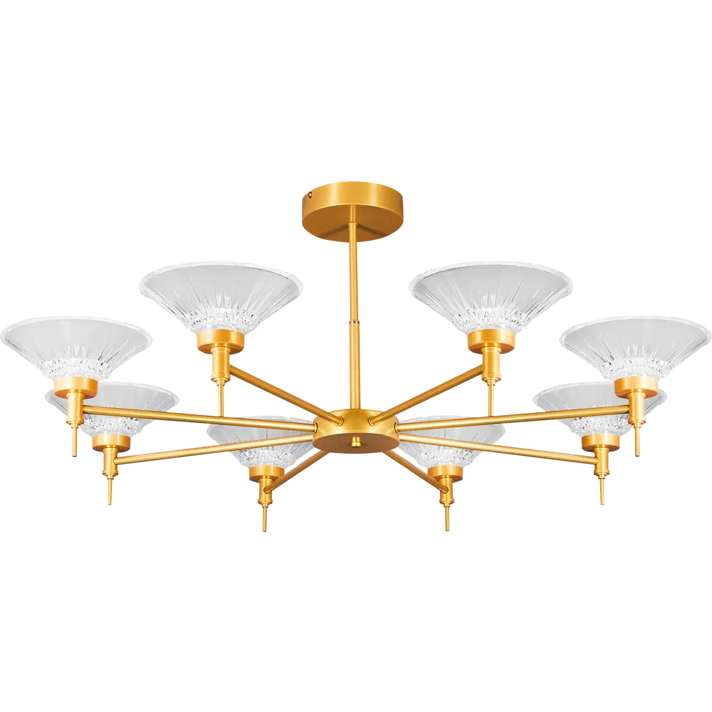 Фото 2 Люстра потолочная светодиодная Arte Lamp Alessia 25 м² регулируемый белый свет цвет золотой Фото 2 Люстра потолочная светодиодная Arte Lamp Alessia 25 м² регулируемый белый свет цвет золотой