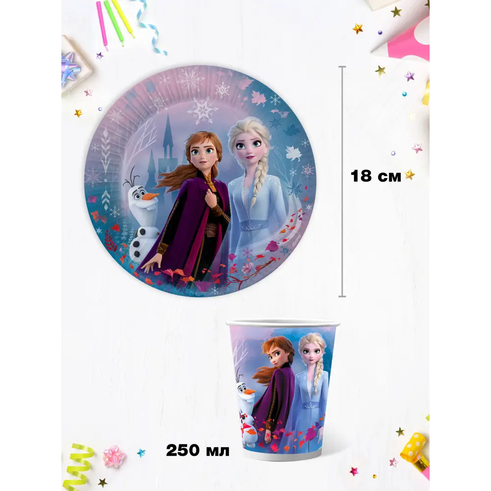 Фото 3 Набор тарелок Nd Play Frozen 12 предметов 6 персон бумага цвет разноцветный Фото 3 Набор тарелок Nd Play Frozen 12 предметов 6 персон бумага цвет разноцветный