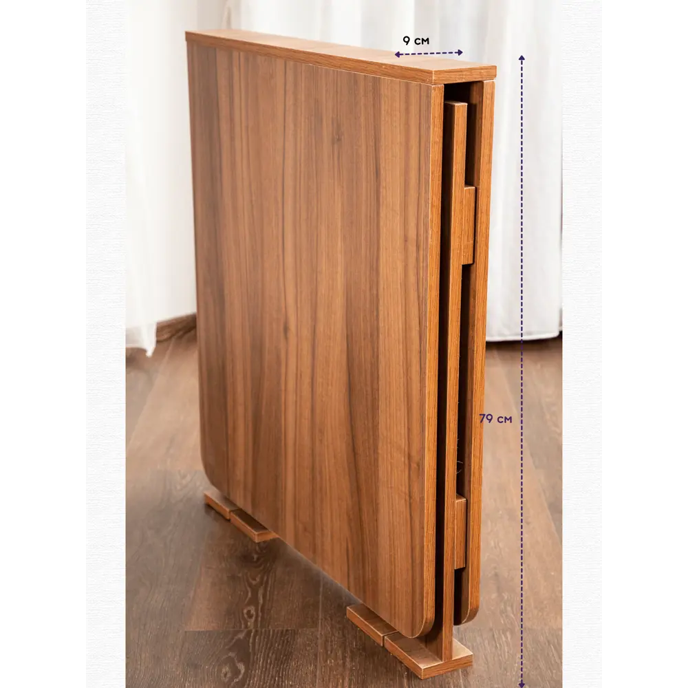 Фото 4 Обеденный стол прямоугольный Mebel compact Венеция 146x146 см ЛДСП цвет орех Фото 4 Обеденный стол прямоугольный Mebel compact Венеция 146x146 см ЛДСП цвет орех