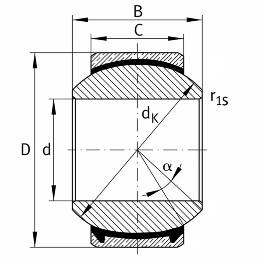 Фото 2 Подшипник сферический Ge4C-Iskra 1x1x2 см сталь цвет серый Фото 2 Подшипник сферический Ge4C-Iskra 1x1x2 см сталь цвет серый