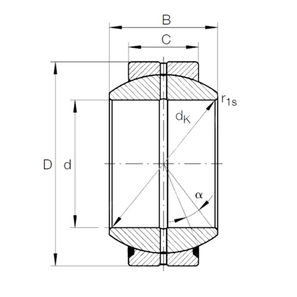 Фото 3 Подшипник Ge20Es-Iskra 2x2x4 см сталь цвет черный