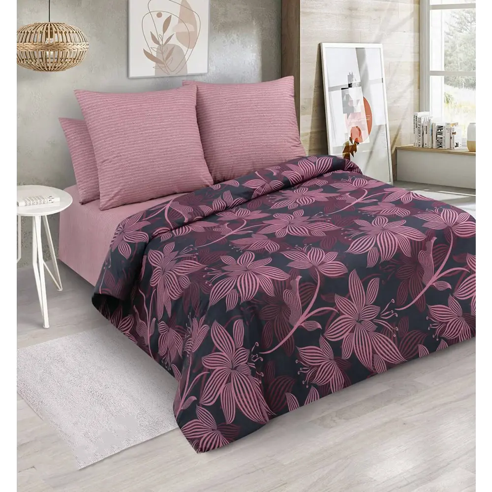 Фото Пододеяльник Home Mercury Энигма 180x220см поплин цвет розовый Фото Пододеяльник Home Mercury Энигма 180x220см поплин цвет розовый