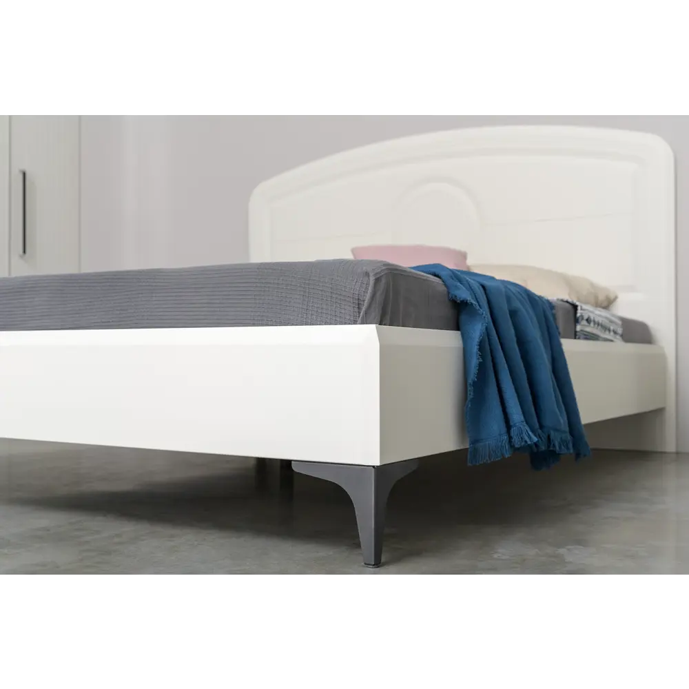 Фото 3 Кровать Mobi Валенсия 169.7x115.3x204 см ЛДСП цвет белый Фото 3 Кровать Mobi Валенсия 169.7x115.3x204 см ЛДСП цвет белый