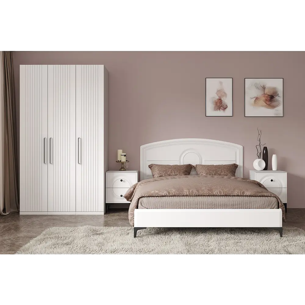 Фото 5 Кровать Mobi Валенсия 169.7x115.3x204 см ЛДСП цвет белый Фото 5 Кровать Mobi Валенсия 169.7x115.3x204 см ЛДСП цвет белый