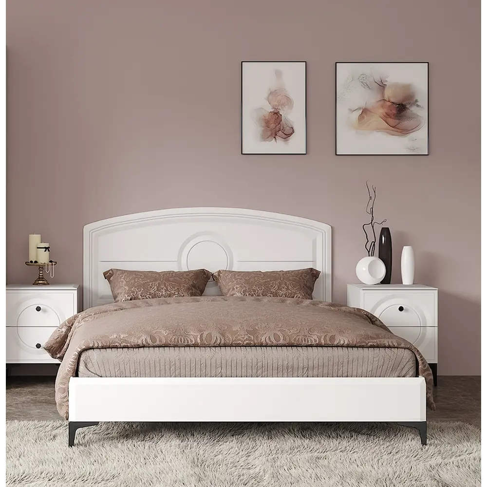 Фото Кровать Mobi Валенсия 169.7x115.3x204 см ЛДСП цвет белый Фото Кровать Mobi Валенсия 169.7x115.3x204 см ЛДСП цвет белый