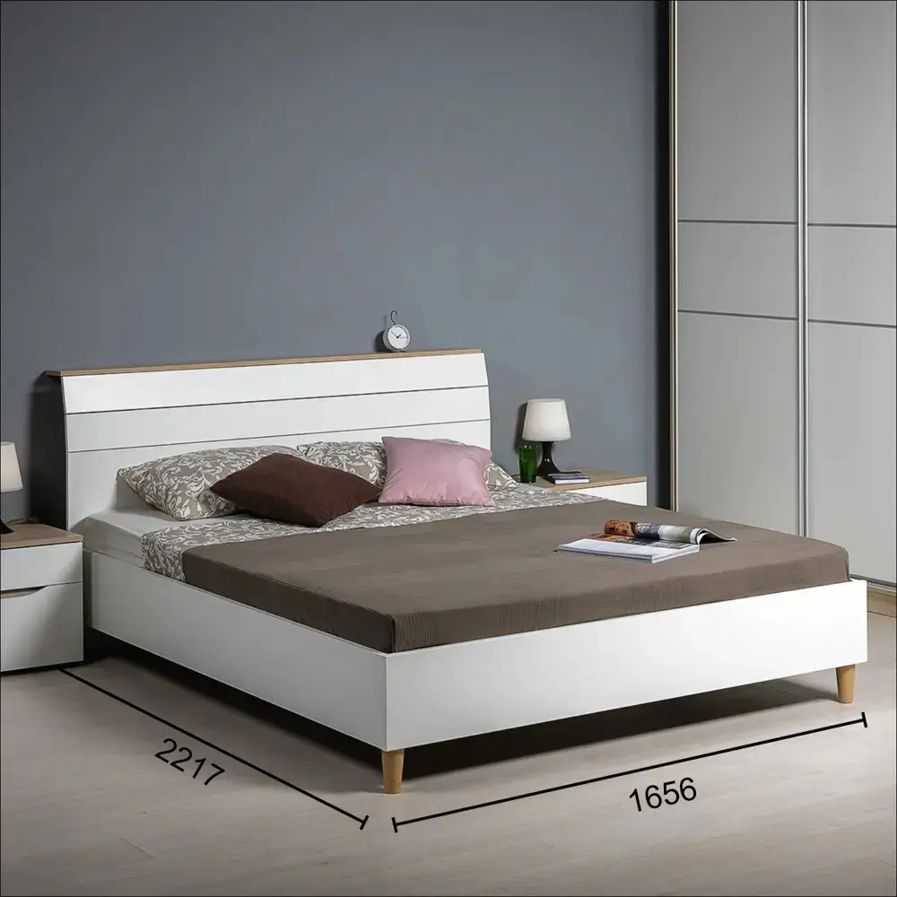 Фото 2 Кровать Mobi Муссон 165.6x103x221.7 см ЛДСП цвет белый Фото 2 Кровать Mobi Муссон 165.6x103x221.7 см ЛДСП цвет белый