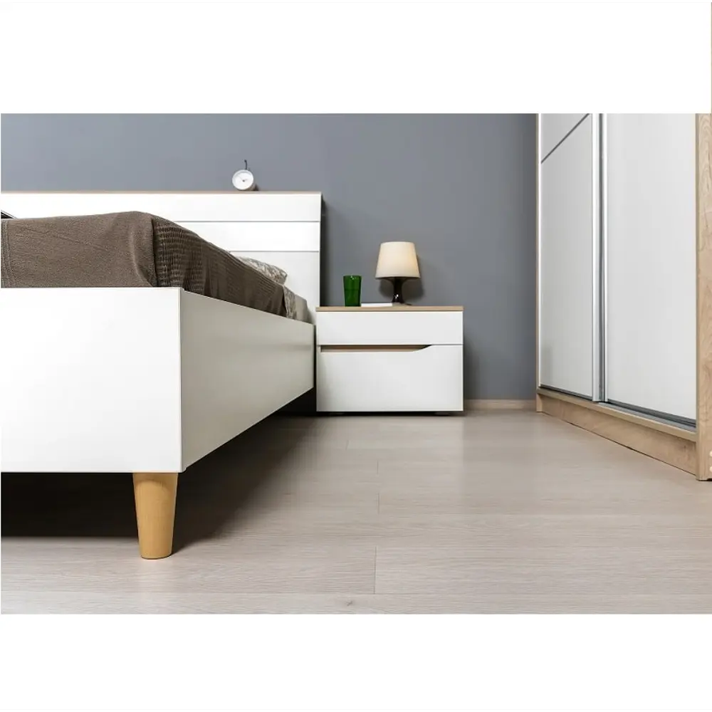 Фото 4 Кровать Mobi Муссон 165.6x103x221.7 см ЛДСП цвет белый