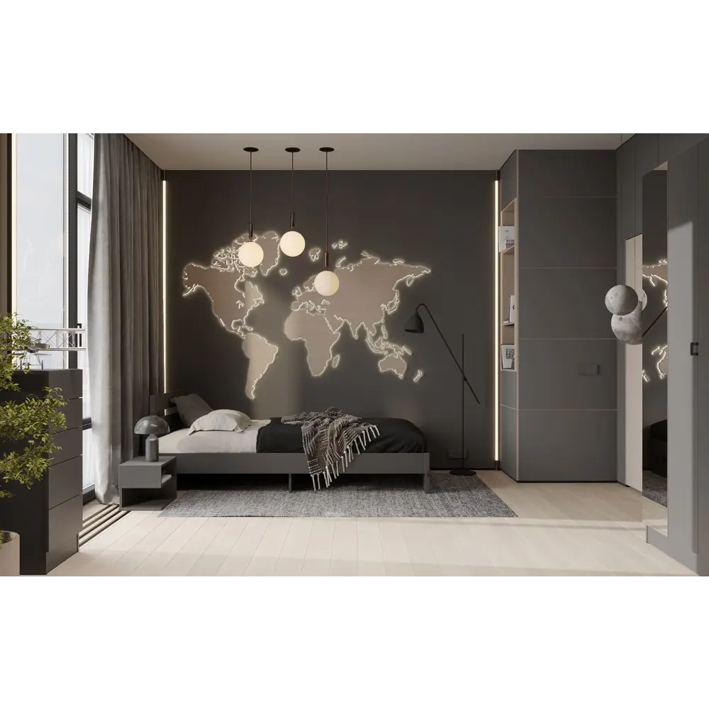 Фото 2 Кровать Furniture integration Энни 200x90 см цвет графит серый Фото 2 Кровать Furniture integration Энни 200x90 см цвет графит серый