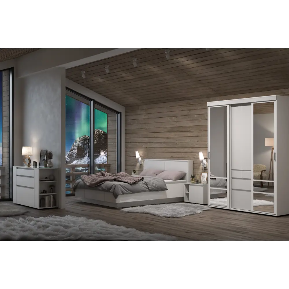 Фото 4 Кровать Furniture integration Одри 166.7x95x218.2 см ЛДСП цвет белый Фото 4 Кровать Furniture integration Одри 166.7x95x218.2 см ЛДСП цвет белый