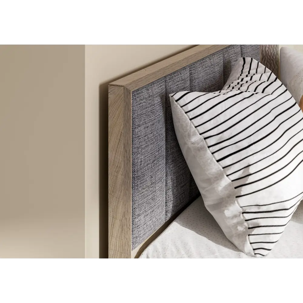 Фото 9 Кровать Furniture integration Этна 200x90 см цвет дуб эндгрейн/белый гладкий Фото 9 Кровать Furniture integration Этна 200x90 см цвет дуб эндгрейн/белый гладкий