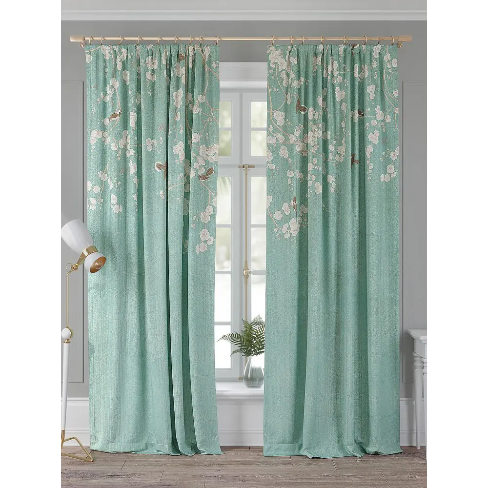 Фото Комплект штор на ленте велюр Helga Саникрилс 150x260 см цвет коричневый HH958562