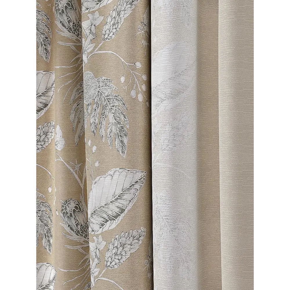 Фото 2 Комплект штор на ленте велюр Helga Лехвирс 150x260 см цвет серебристый HH958288