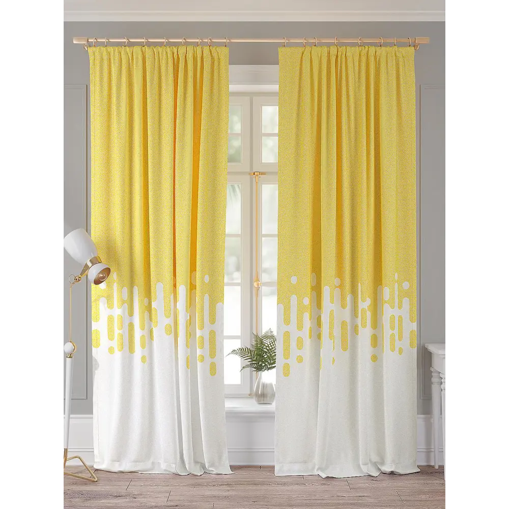 Фото Комплект штор на ленте велюр Helga Винистрес 150x260 см цвет белый HH958420 Фото Комплект штор на ленте велюр Helga Винистрес 150x260 см цвет белый HH958420