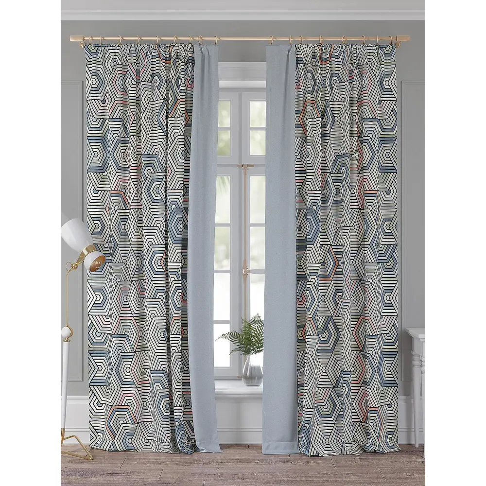 Фото Комплект штор на ленте велюр Helga Сенрик 150x260 см цвет фиолетовый HH958349