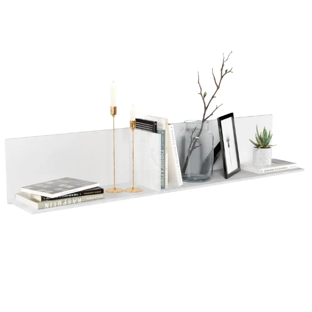 Фото 3 Полка Вектор 80x22 см ЛДСП цвет белый Фото 3 Полка Вектор 80x22 см ЛДСП цвет белый