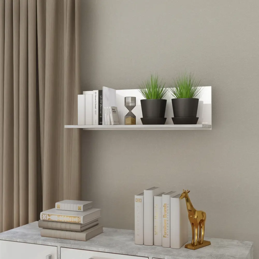 Фото Полка Вектор 80x22 см ЛДСП цвет белый Фото Полка Вектор 80x22 см ЛДСП цвет белый