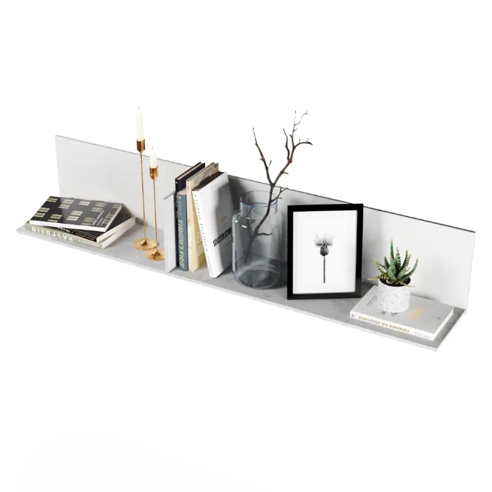 Фото 4 Полка Вектор 80x22 см ЛДСП цвет белый Фото 4 Полка Вектор 80x22 см ЛДСП цвет белый