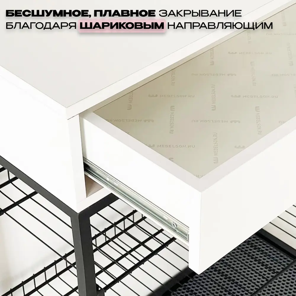 Фото 5 Тумба напольная Мекко 75x90x31 см 2 полки ЛДСП цвет белый Фото 5 Тумба напольная Мекко 75x90x31 см 2 полки ЛДСП цвет белый