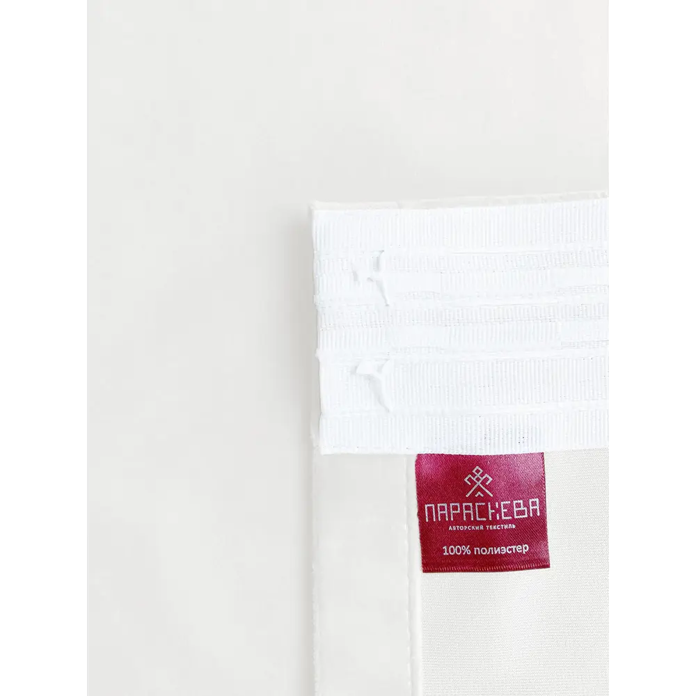 Фото 2 Комплект штор на ленте бархат Параскева 200x250 см цвет белый 14209 Фото 2 Комплект штор на ленте бархат Параскева 200x250 см цвет белый 14209