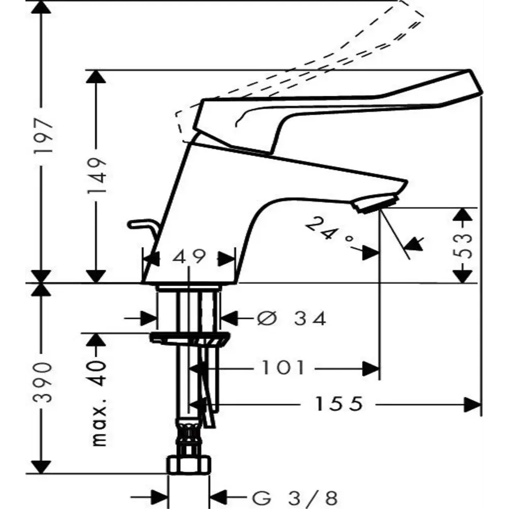 Фото 2 Смеситель для раковины HANSGROHE Смеситель для раковины цвет хром Фото 2 Смеситель для раковины HANSGROHE Смеситель для раковины цвет хром