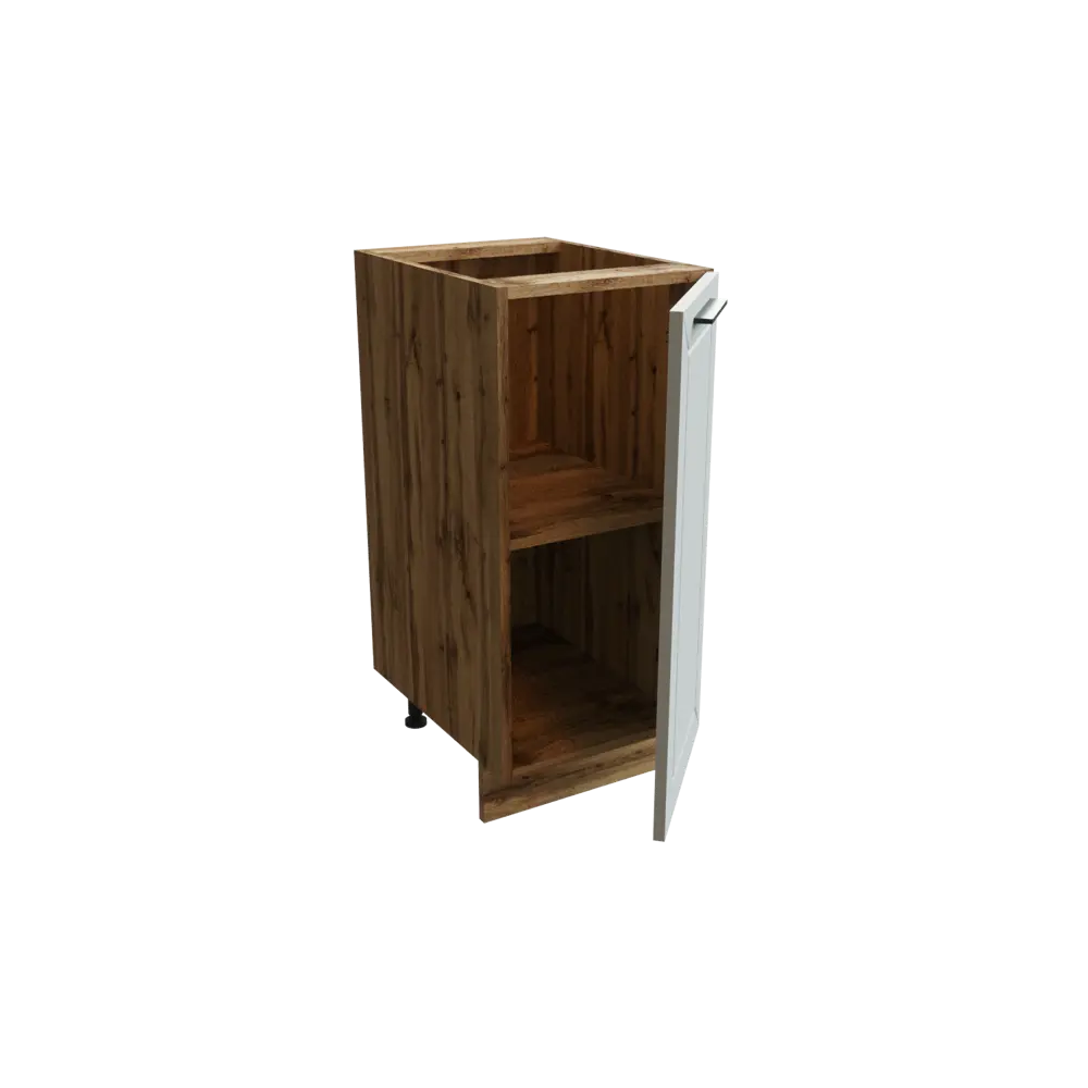 Фото 2 Напольный шкаф Глетчер 35x81.60x47.80 см фасад белый МДФ каркас дуб вотан ЛДСП Сурская Мебель Фото 2 Напольный шкаф Глетчер 35x81.60x47.80 см фасад белый МДФ каркас дуб вотан ЛДСП Сурская Мебель