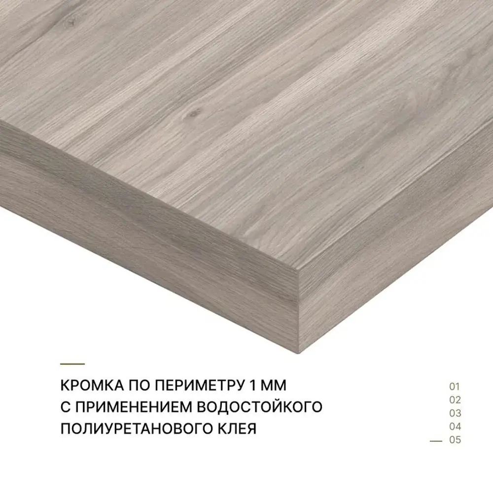Фото 5 Столешница Alternative с кромкой 240x60x3.8 см с 4-х сторон водостойкие плиты ДСП цвет бежевый Фото 5 Столешница Alternative с кромкой 240x60x3.8 см с 4-х сторон водостойкие плиты ДСП цвет бежевый
