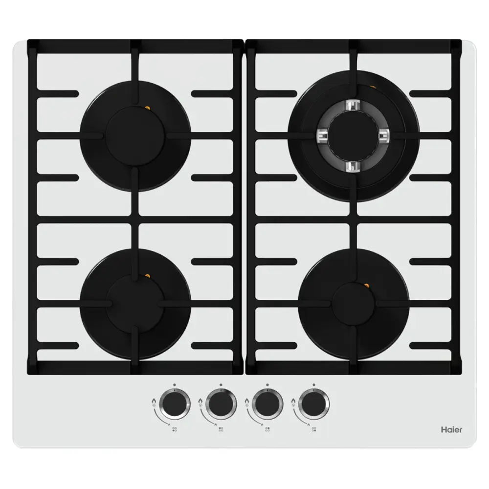 Фото Газовая варочная панель Haier HHX-G64CWW 58 см 4 конфорки цвет белый Фото Газовая варочная панель Haier HHX-G64CWW 58 см 4 конфорки цвет белый