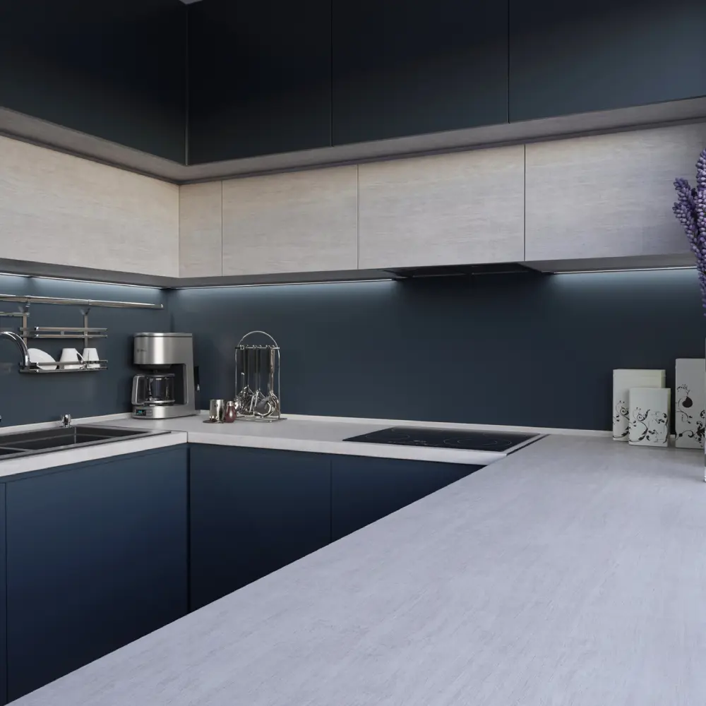 Фото 3 Кухонная столешница Slotex Molokai 1000x600x40 см ЛДСП цвет белый Фото 3 Кухонная столешница Slotex Molokai 1000x600x40 см ЛДСП цвет белый