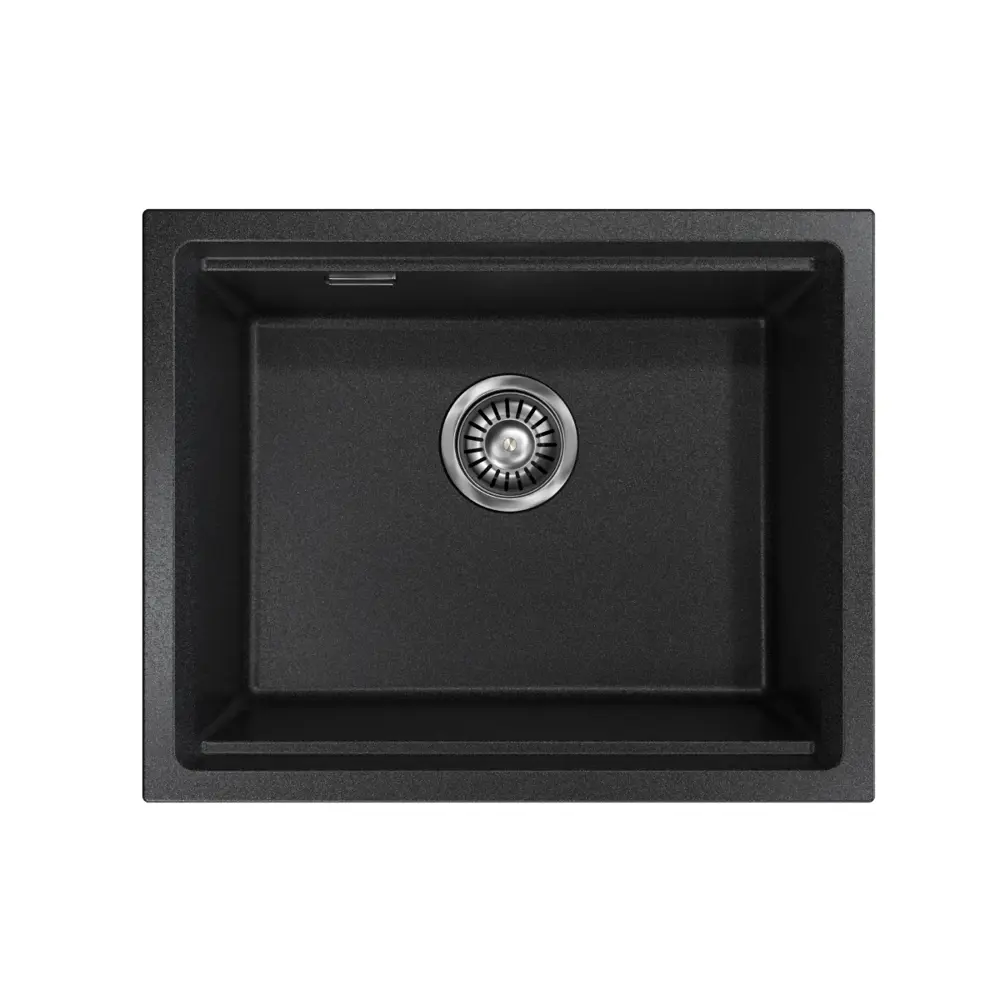 Фото 3 Мойка для кухни Online Comfort врезная/подстольная 5553 55.50x45 см глубина чаши 20 см кварцевый песок цвет черный Фото 3 Мойка для кухни Online Comfort врезная/подстольная 5553 55.50x45 см глубина чаши 20 см кварцевый песок цвет черный