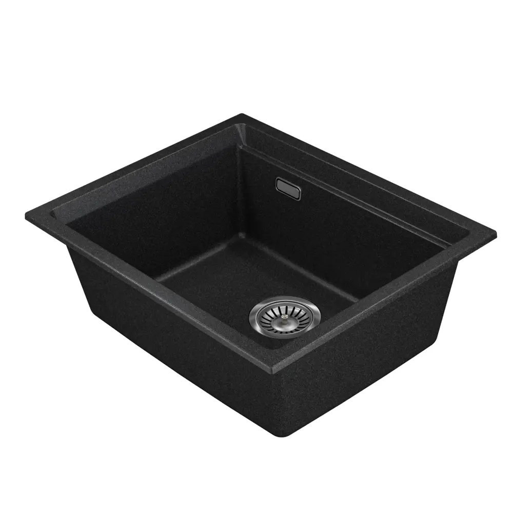 Фото 4 Мойка для кухни Online Comfort врезная/подстольная 5553 55.50x45 см глубина чаши 20 см кварцевый песок цвет черный Фото 4 Мойка для кухни Online Comfort врезная/подстольная 5553 55.50x45 см глубина чаши 20 см кварцевый песок цвет черный