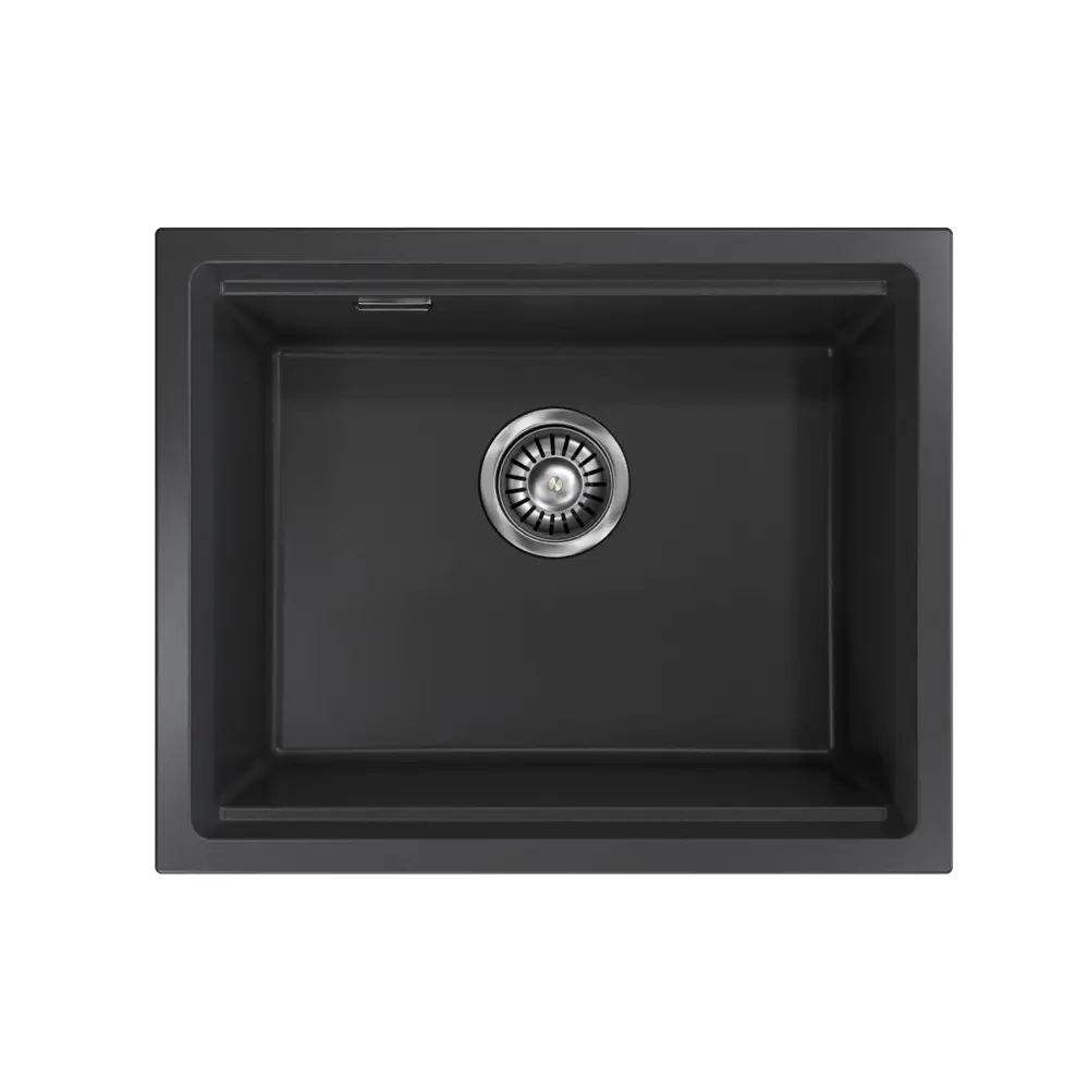 Фото 3 Мойка для кухни Online Comfort врезная/подстольная 5553 55.50x45 см глубина чаши 20 см кварцевый песок цвет черный матовый Фото 3 Мойка для кухни Online Comfort врезная/подстольная 5553 55.50x45 см глубина чаши 20 см кварцевый песок цвет черный матовый